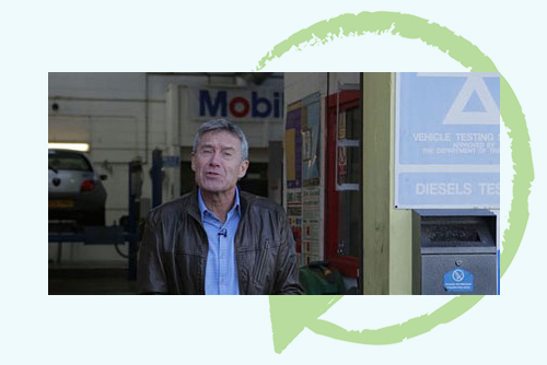 Tiff Needell at a garage